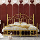 Single Metal Arched Headboard Bed Open-Frame Bed with Metal Legs