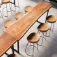 Rectangle Solid Wood Bar Table Set Industrial 1/2/5/7 Pieces Counter Table Set