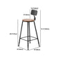 Ensemble de Table de Bar rectangulaire industriel en bois massif, 1/11 pièces, Table de comptoir avec tabourets hauts