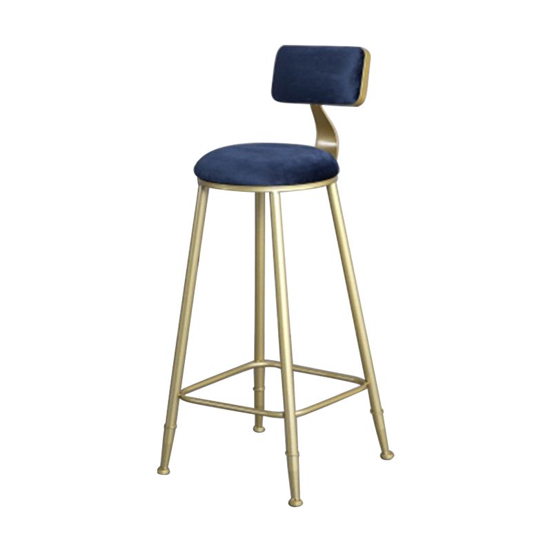 Glam Metal Upholstered Barstool Bristol Bar Stool with Iron Legs and Low Back,Cushion Clearhalo 'Bar Furniture' 'Bar Stools' 'bar_stools' 'furn' 'furn_bar_stools' 'furniture_bar_stools' 'Kitchen & Dining Furniture' 'kitchen&dining_furn' 'kitchen' 'kitchen_furn' Furniture' 1200x1200_fd66b66e-e324-4e13-b28d-dcd82bb310a4