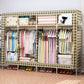 Modern Style Wardrobe Armoire Meringue Wood Frame Wardrobe,67"L x 17.7"W x 67"H Clearhalo 'Armoires & Wardrobes' 'armoires_wardrobes' 'Bedroom Furniture' 'furn' 'furn_armoires_wardrobes' 'Furniture' 1200x1200_fd69d975-4b20-4d9e-b72a-f6ad3c1f92aa