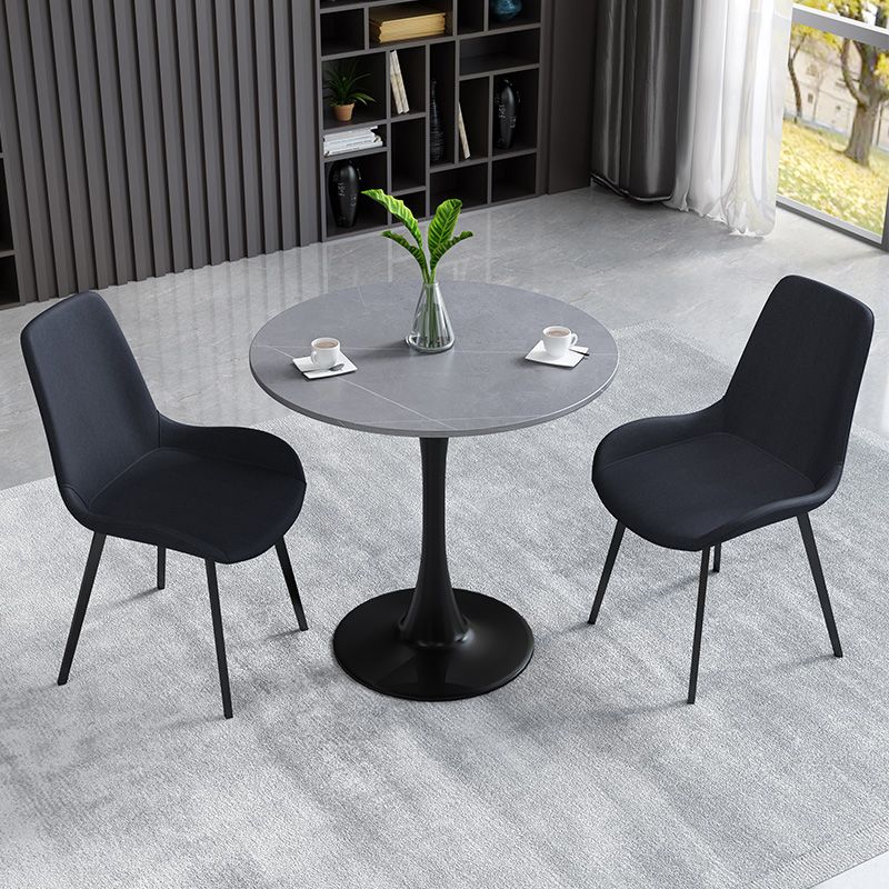 Simple Round Dining Table Sintered Stone Table with Tulip Base for Dining Room Clearhalo ' dining_table' 'Dining Tables & Seating' 'Dining Tables' 'furn' 'furn_dining_table' 'Furniture' 'furniture_dining_table' 'Kitchen & Dining Furniture' 'kitchen&dining_furn' 'kitchen' 'kitchen_dining_table' 1200x1200_fd6a0675-ce98-4caa-9454-2d1738165bbe