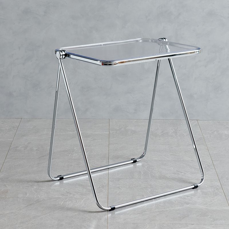 Modern Style Office Desk Home Bedroom Acrylic Adjustable Folding Table,25.1"L X 19.6"W Clearhalo 'furn' 'furn_office_desk' 'Furniture' 'furniture_office_desk' 'Office Desks' 'Office Furniture' 'office_desk' 1200x1200_fd6b5e02-406a-4c17-912a-fb9021d5e79d
