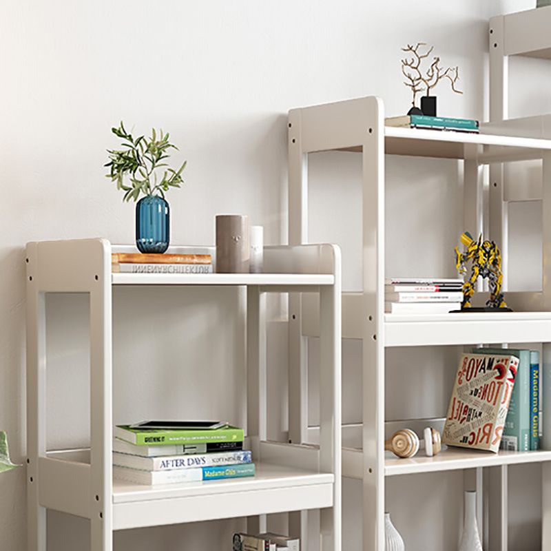 Etagere Contemporary Bookcase Wooden Bookshelf with Rectangular Shelves