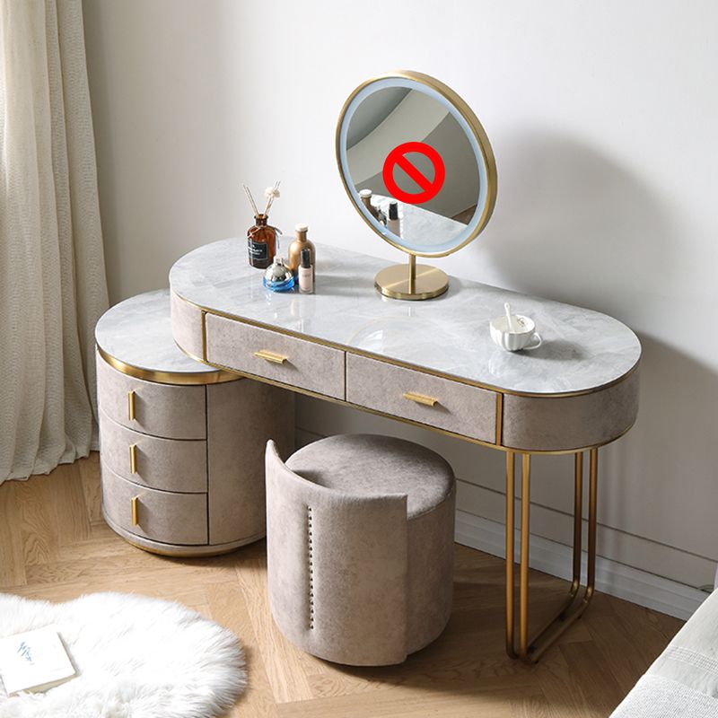 Houten en leisteen make -up ijdelheid bureau tafel glam make -up ijdelheid bureau