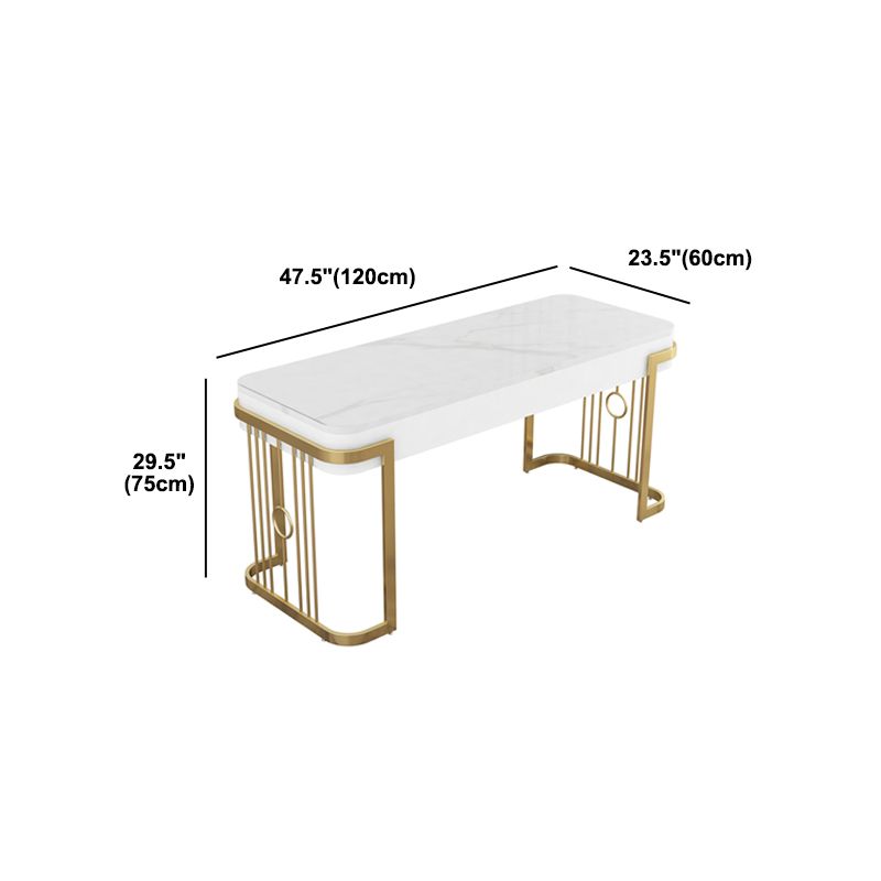 Home Office Writing Desk Glam Style Curved Imitation Marble Writing Desk Clearhalo 'furn' 'furn_office_desk' 'Furniture' 'furniture_office_desk' 'Office Desks' 'Office Furniture' 'office_desk' 1200x1200_fd6d6258-9685-44bf-b429-8b728f97cfb0