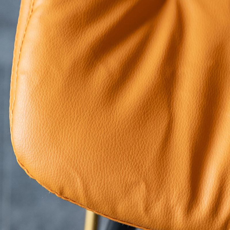 Scandinavian Leather Metal Counter Stools Black Low Back Bar Stools with Footrest Clearhalo 'Bar Furniture' 'Bar Stools' 'bar_stools' 'furn' 'furn_bar_stools' 'Furniture' 'furniture_bar_stools' 'Kitchen & Dining Furniture' 1200x1200_fd6d9cd1-db07-46a4-9a42-63bff669bd9d