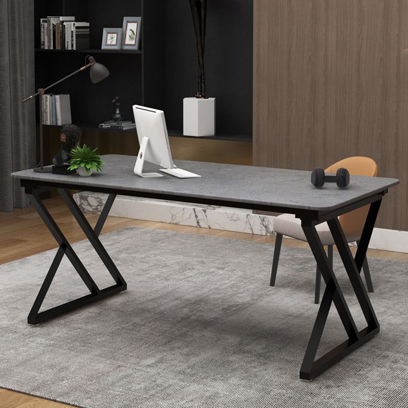Contemporary Rectangular Writing Desk Stone Sled Base Office Desk Clearhalo 'furn' 'furn_office_desk' 'Furniture' 'furniture_office_desk' 'Office Desks' 'Office Furniture' 'office_desk' 1200x1200_fd6ece4c-fb3d-4ae6-a211-4b569d91fc0d