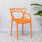 Open Back Dining Arm Chair Modern Indoor-Outdoor Plastic Chair