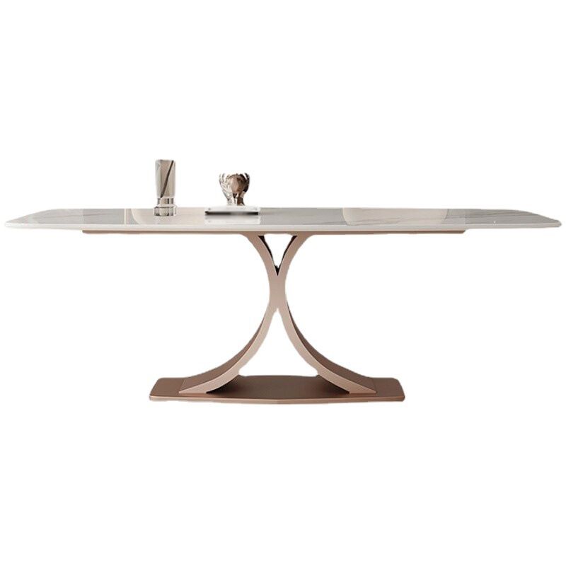 Modernes Esstisch-Set aus gesintertem Stein, 1/4/5/7-teilig, rechteckiges Esstisch-Set