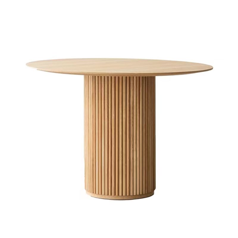 Table à manger ronde de style moderne Table à manger en bois massif pour la maison