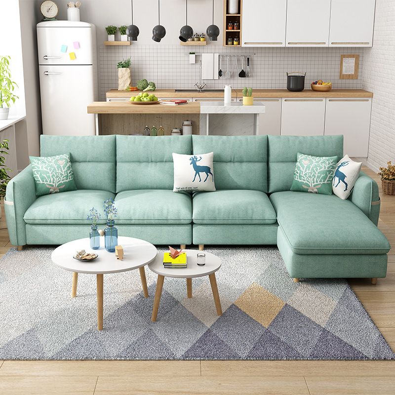 Modern 35.43 "di divano e chaise del braccio quadrato H con deposito per soggiorno