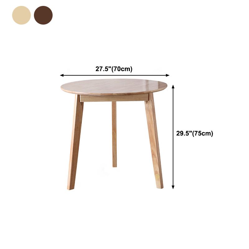 Round Dining Table Solid Wood Contemporary Style Dinner Table for Home Kitchen Clearhalo 'Dining Tables & Seating' 'Dining Tables' 'dining_table' 'furn' 'furn_dining_table' 'Furniture' 'Kitchen & Dining Furniture' 1200x1200_fd7485bd-054d-4fdc-9659-21f1200aaf52