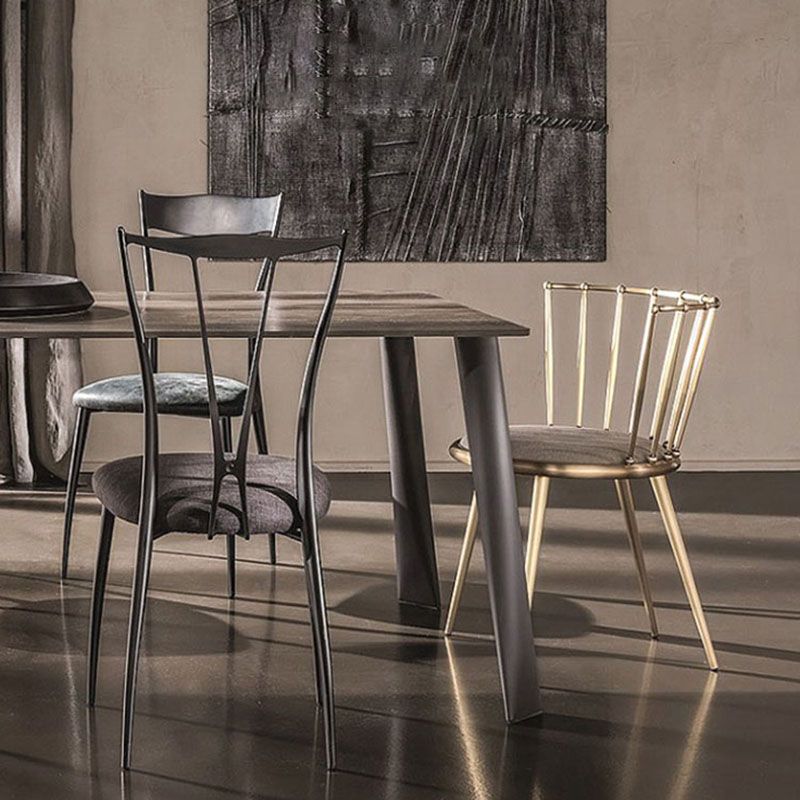 Scandinavian Style Armless Windsor Back Side Chairs Upholstered Dining Chairs Clearhalo ' kitchen&dining_furn' 'Dining Chairs' 'Dining Tables & Seating' 'dining_chair' 'furn' 'furn_dining_chair' 'Furniture' 'furniture_dining_chair' 'Kitchen & Dining Furniture' 'kitchen' 1200x1200_fd76504e-567e-4b3a-9c81-cfd5e7d49518