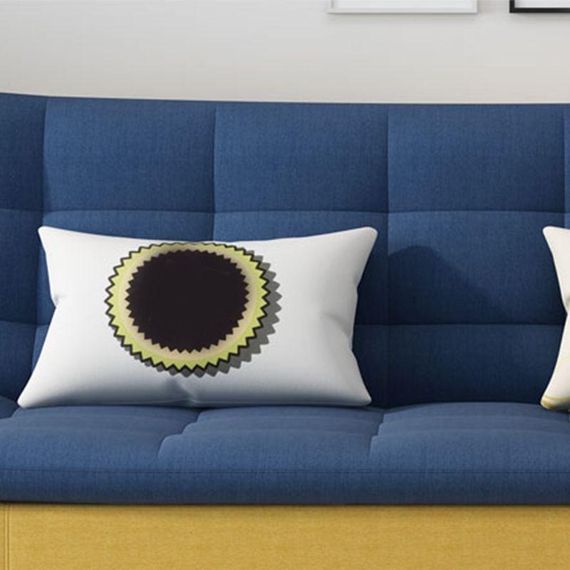 Convertibile divano di divano di divano in cotone a bracciale senza braccio contemporaneo