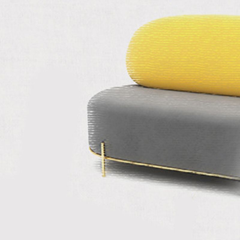 Armloze eigentijdse bank fluweel strak terug voor appartementenbanken