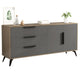 Console TV in legno contemporanea da 16 "D Wooden Console chiusa TV stand con 3-cassetto