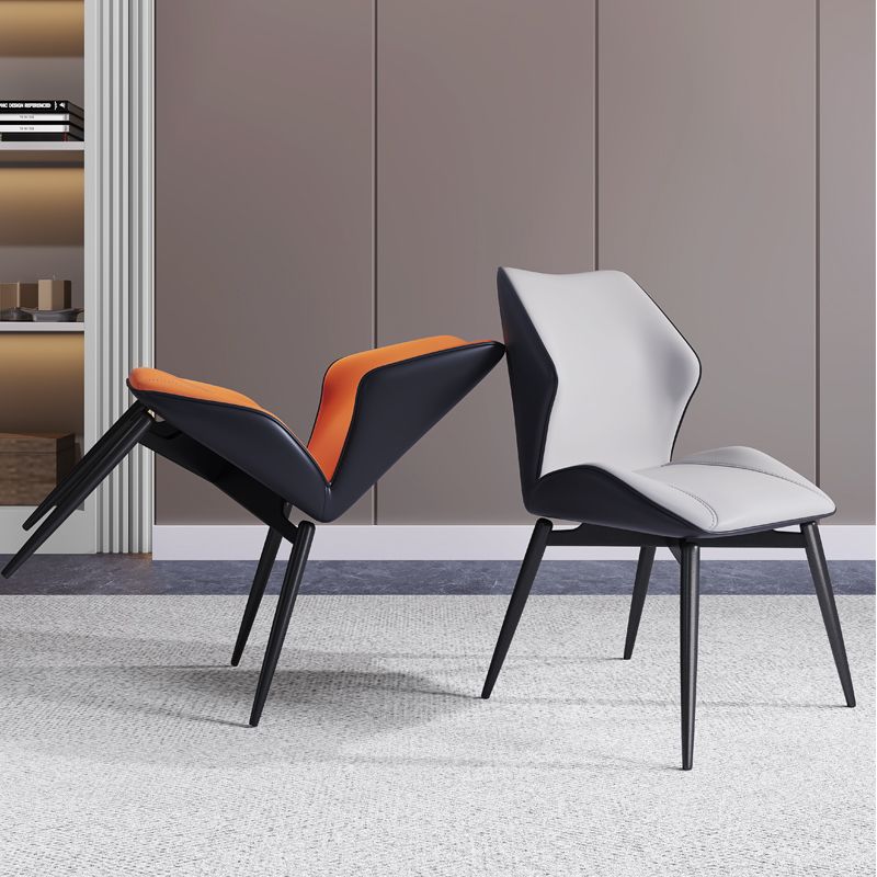 Contemporary Leather Home Side Chair Wingback Dining Chair (Set of 2) Clearhalo ' kitchen&dining_furn' 'Dining Chairs' 'Dining Tables & Seating' 'dining_chair' 'furn' 'furn_dining_chair' 'Furniture' 'furniture_dining_chair' 'Kitchen & Dining Furniture' 'kitchen' 1200x1200_fd795223-3032-4b55-acb4-9028ed56c76d