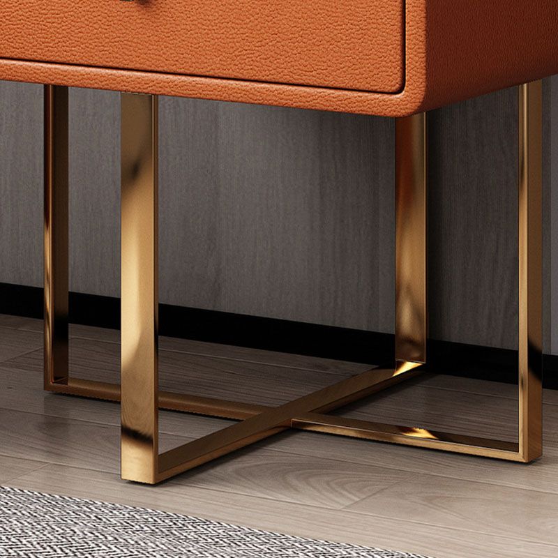 Glam Glam Faux Leather Vanity Dracks Table