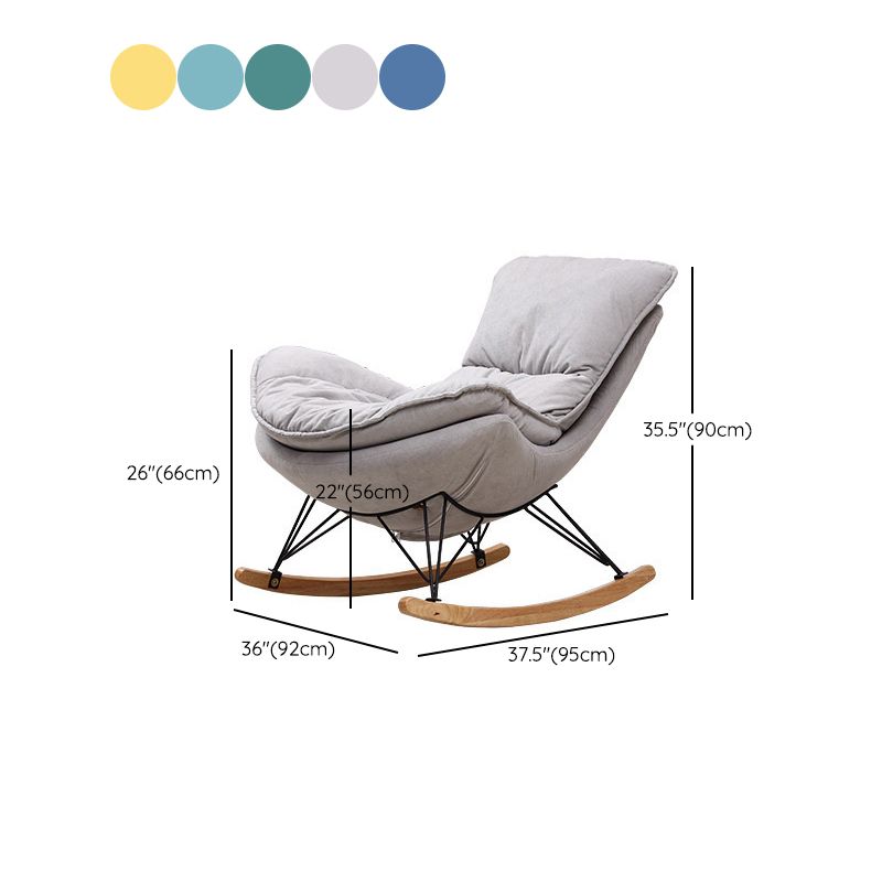 Modern Style Rocking Chair Indoor Mother Feeding Sofa Rocking Chair with Ottoman