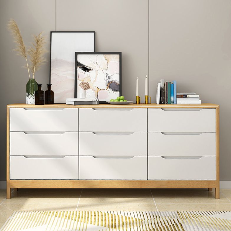 Bedroom Dresser Modern Style Rubber Wood Storage Chest with Multi Drawers Clearhalo 'Bedroom Furniture' 'Dressers & Chests' 'dressers_chests' 'furn' 'furn_dressers_chests' 'Furniture' 1200x1200_fd7d356f-9870-45b9-ba9c-7a587dcdf98d