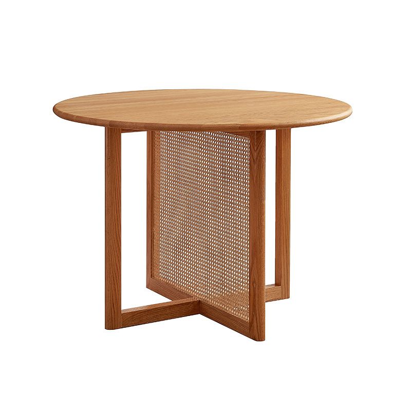 Solid Wood Dining Table Set 1/3/5 Pcs Round Dining Table with Windsor Chairs Clearhalo 'Dining Room Sets' 'Dining Tables & Seating' 'dining_room_set' 'furn' 'furn_dining_room_set' 'Furniture' 'Kitchen & Dining Furniture' 1200x1200_fd7e3bb4-79c3-4b91-817d-dea0e1c1fa79