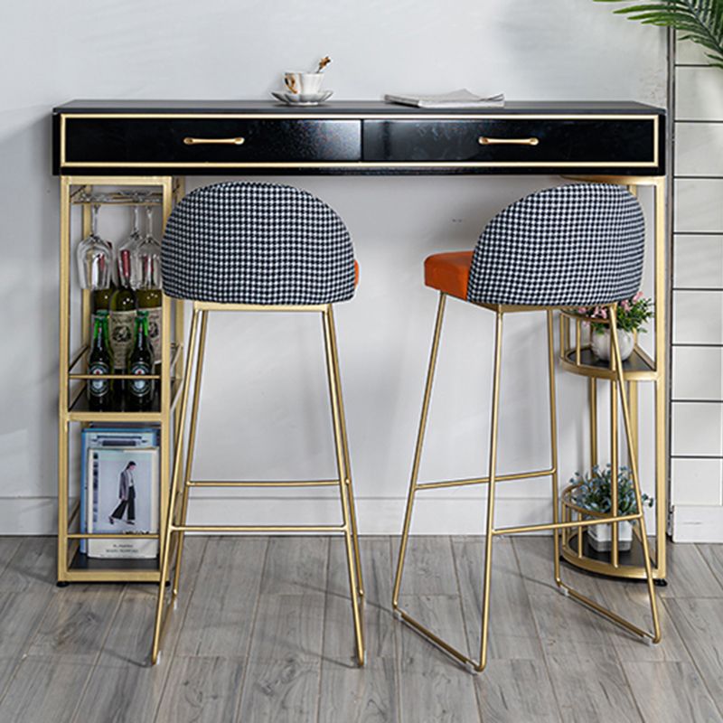 Glam Stone Rectangle Counter Table 1/3 Pieces Bar Table Set for Living Room Clearhalo 'Bar Furniture' 'furn' 'furn_home_bar_bar_sets' 'Furniture' 'Home Bars & Bar Sets' 'home_bar_bar_sets' 'Kitchen & Dining Furniture' 1200x1200_fd80d326-295a-477b-86d9-f5adff5364cd