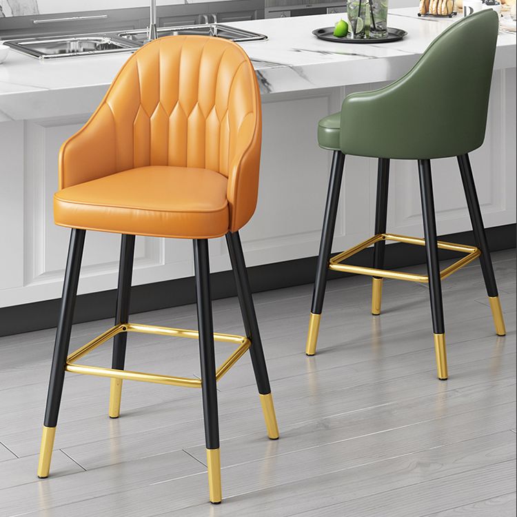 Scandinavian Home Armed Stool Matte Finish Upholstered Bar Stools Clearhalo 'Bar Furniture' 'Bar Stools' 'bar_stools' 'furn' 'furn_bar_stools' 'Furniture' 'furniture_bar_stools' 'Kitchen & Dining Furniture' 1200x1200_fd826ef4-2974-488e-93d5-10c453d82a0c