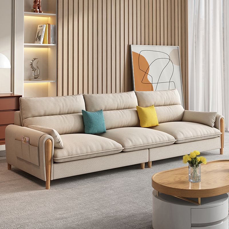 モダン縫製枕バック標準枕トップアームとストレージソファ