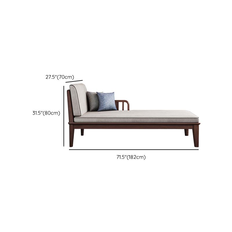 71.65" L Walnut Slipcovered Chaise Lounge Couch with 2 Pillows Clearhalo 'Chairs & Seating' 'Chaise Lounge' 'chaise_lounge' 'furn' 'furn_chaise_lounge' 'Furniture' 'Living Room Furniture' 1200x1200_fd83204e-823c-4b0a-9b85-aaf2b4f31b40