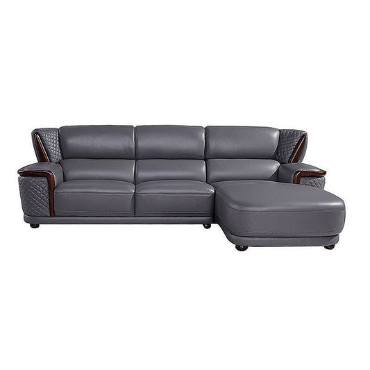 Genuine Leather Sectional Grey Cushion Back Sofa and Chaise for Living Room Clearhalo 'furn' 'furn_sectionals' 'Furniture' 'furniture_sectionals' 'Living Room Furniture' 'Sectionals' 1200x1200_fd86274f-6185-41ed-8979-680f8a31c339