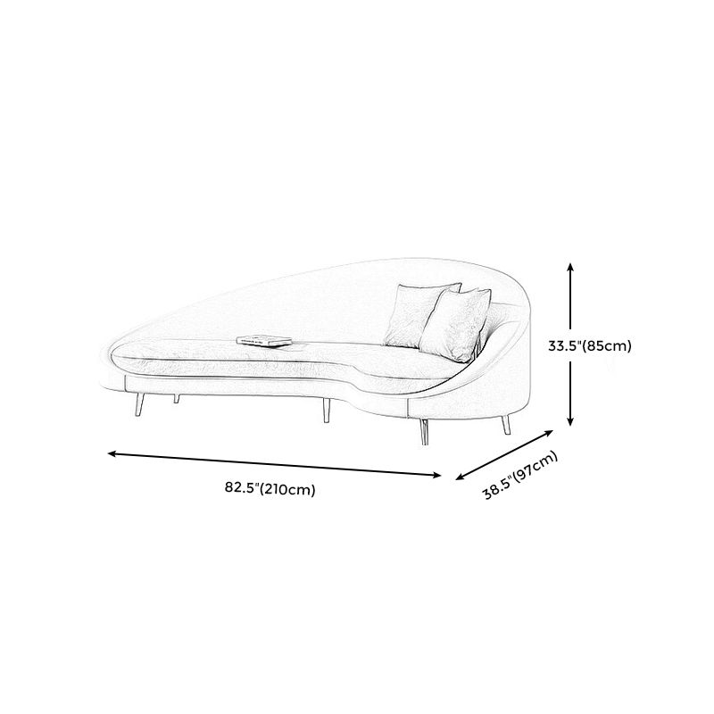 Beige Scandinavian Sofa with Tight Back 93' Wide for Living Room