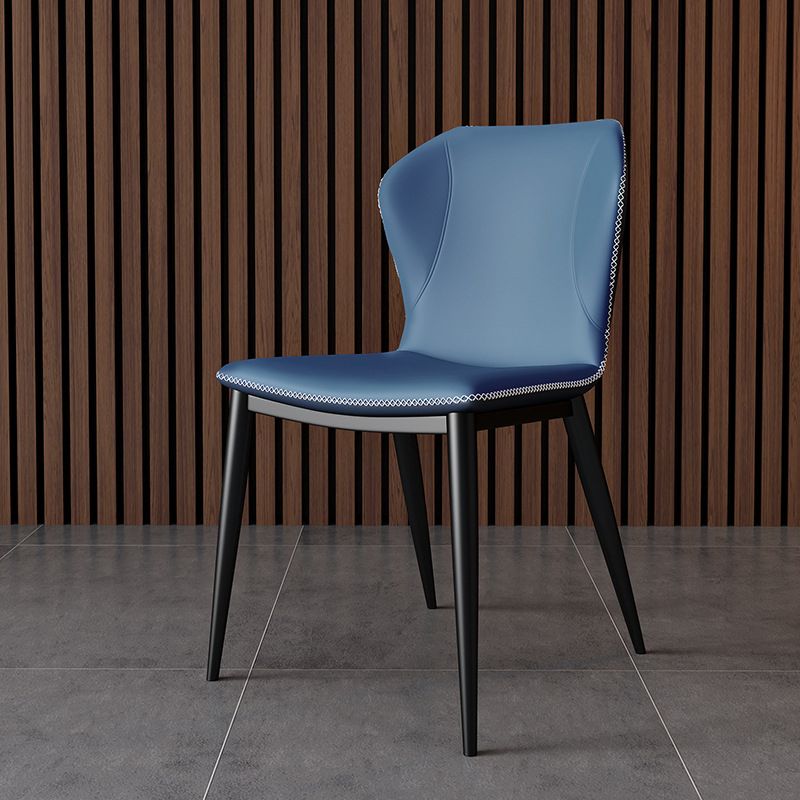 Modern Leather Home Side Chair Wingback Matte Finish Dining Chair Clearhalo ' kitchen&dining_furn' 'Dining Chairs' 'Dining Tables & Seating' 'dining_chair' 'furn' 'furn_dining_chair' 'Furniture' 'furniture_dining_chair' 'Kitchen & Dining Furniture' 'kitchen' 1200x1200_fd8782e1-4a86-4aa5-afca-1b94336c82ba