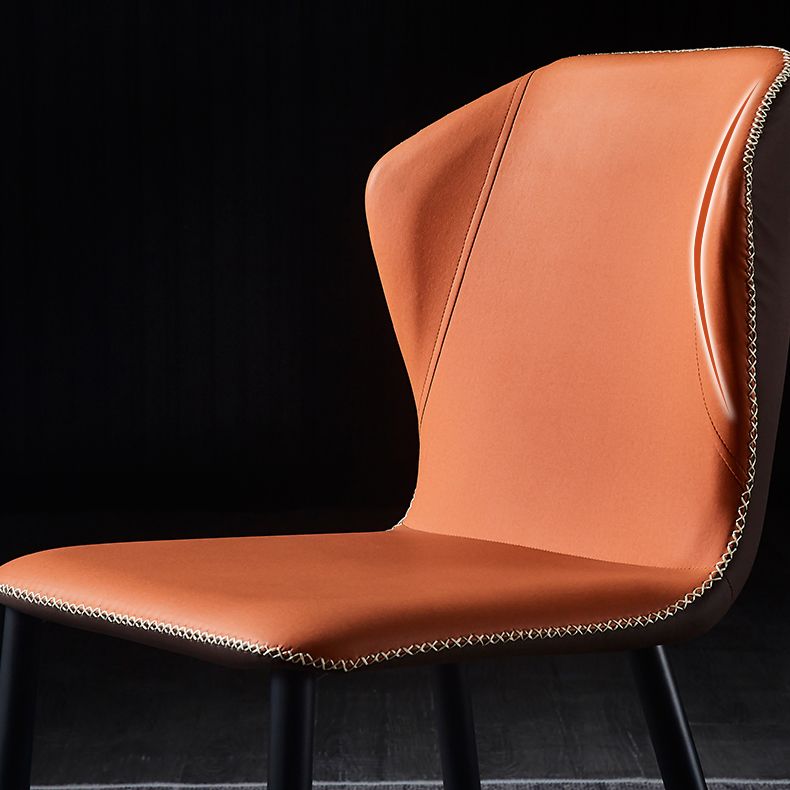 Modern Design Wingback Dining Side Chairs Armless Leather Chair for Home Clearhalo ' kitchen&dining_furn' 'Dining Chairs' 'Dining Tables & Seating' 'dining_chair' 'furn' 'furn_dining_chair' 'Furniture' 'furniture_dining_chair' 'Kitchen & Dining Furniture' 'kitchen' 1200x1200_fd87e5d6-33c7-4510-9d60-500217327c10