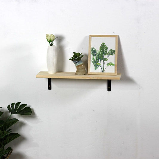 1 Regal Floating Bücherregal natürliches Holz geschlossener Rückenbuchhandel