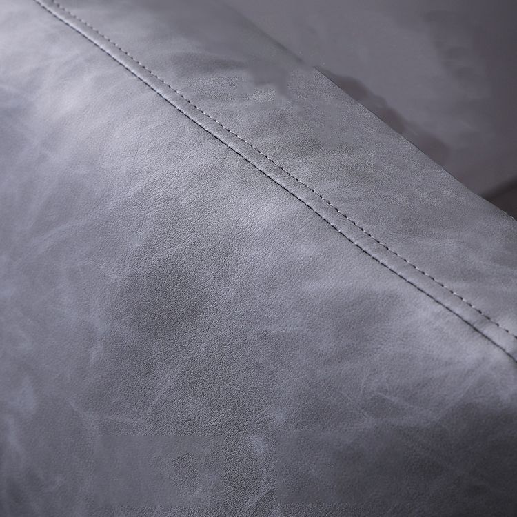 Leather Pillow Back Sofa Square Arm Apartment Seating for Living Room