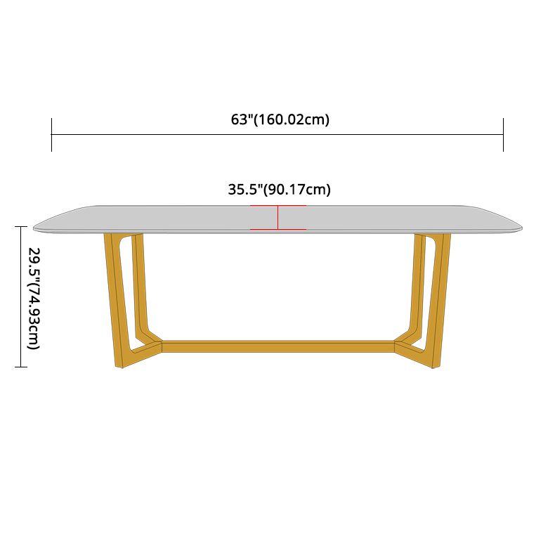 Glam Style Sintered Stone Dining Set with Traditional Height Table and Golds Trestle Base Clearhalo 'Dining Room Sets' 'Dining Tables & Seating' 'dining_room_set' 'furn' 'furn_dining_room_set' 'Furniture' 'furniture_dining_room_set' 'Kitchen & Dining Furniture' 'kitchen&dining_furn' 'kitchen' 1200x1200_fd894313-da39-4f6b-b635-c1cac4e10ed5