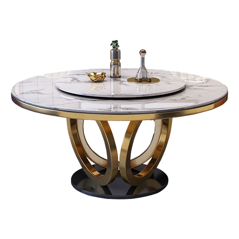 Glam Marble Round Dining Table Standard Kitchen Dining Table with Pedestal Base Clearhalo ' dining_table' 'Dining Tables & Seating' 'Dining Tables' 'furn' 'furn_dining_table' 'Furniture' 'furniture_dining_table' 'Kitchen & Dining Furniture' 'kitchen&dining_furn' 'kitchen' 'kitchen_dining_table' 1200x1200_fd8a9be9-8375-4e2f-a30c-8c44154e5d0d