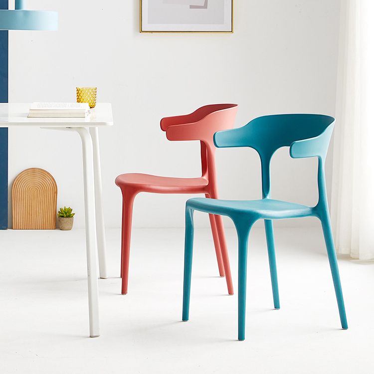 Plastic Modern Kitchen Side Chair 20'' Wide Matte Finish Arm Chair with 4 Legs Clearhalo ' kitchen&dining_furn' 'Dining Chairs' 'Dining Tables & Seating' 'dining_chair' 'Furniture' 'furniture_dining_chair' 'Kitchen & Dining Furniture' 'kitchen' 1200x1200_fd8c8e77-0216-48cd-b215-1a7e39725a52