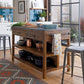 Home Dining Kitchen Island Table Wooden Legs Kitchen Island with Drawer