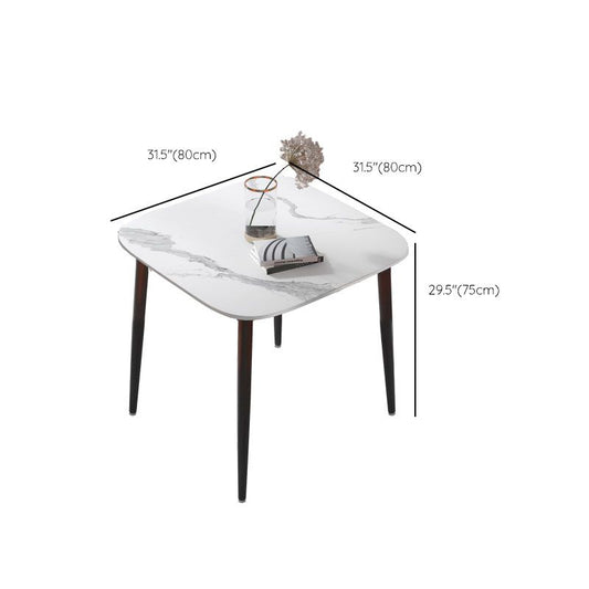 Contemporary Stone Dining Table Set 1/2/5 Pieces Dinette Set for Kitchen