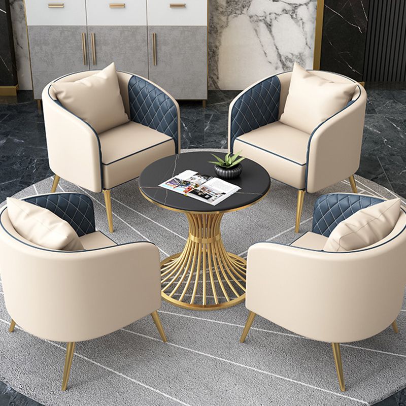 Round Shape Luxury Dining Table White Tone Fixed Table with Sintered Stone Clearhalo ' dining_table' 'Dining Tables & Seating' 'Dining Tables' 'furn' 'furn_dining_table' 'Furniture' 'furniture_dining_table' 'Kitchen & Dining Furniture' 'kitchen&dining_furn' 'kitchen' 'kitchen_dining_table' 1200x1200_fd8faad6-e7b9-465d-b266-2888ddc5647a