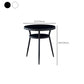 Table à manger stockable de bureau en verre rond moderne pour salle à manger