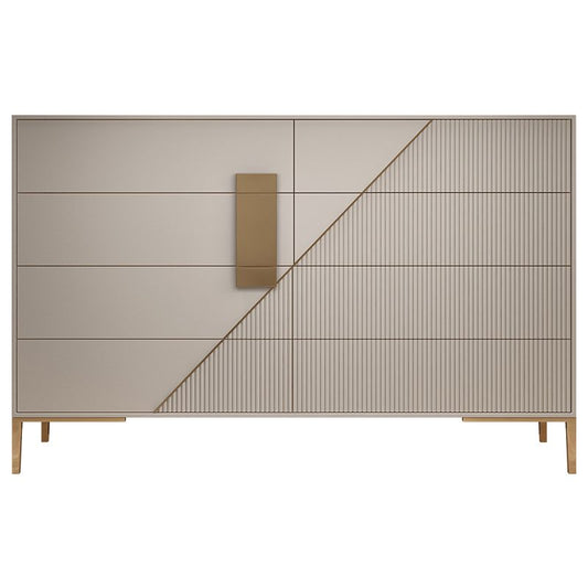 Glam Horizontal Storage Chest Wood Soft-Close Drawers Double Chest