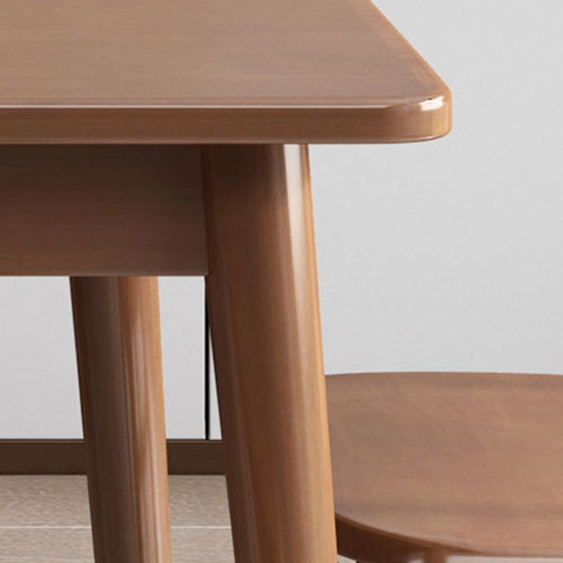 Table à manger rectangulaire en bois massif d'hévéa, pour la cuisine