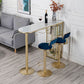 Table de bar d'intérieur spécialisée, table de pub moderne blanche avec rangement en métal