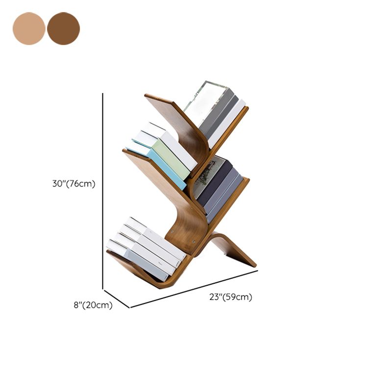 Urban Bamboo Shelf Bookcase Open Storage Vertical Bookshelf for Living Room