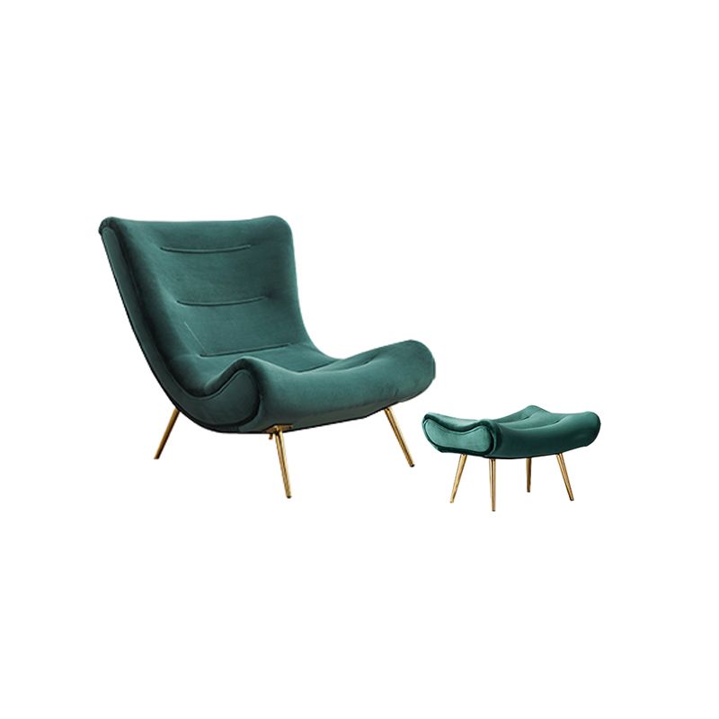 40,5 "L x 37" W x 31,5 "H Polsterer Akzentstuhl Armless Lounge Stuhl mit Ottoman