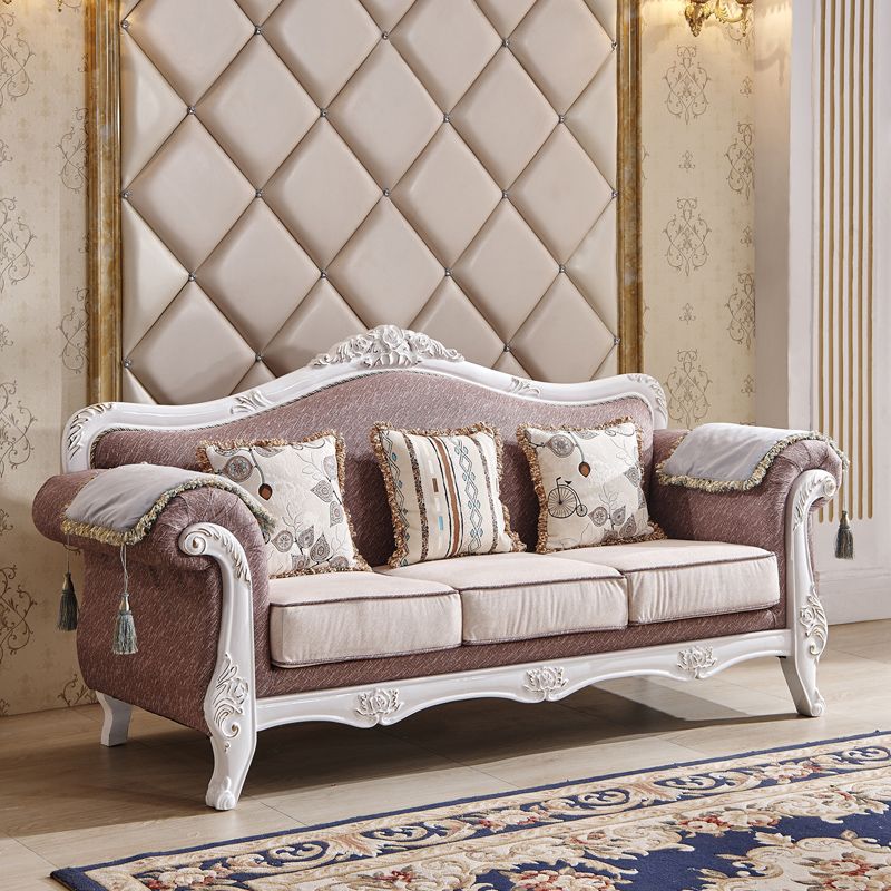 Contemporary Standard Rolled Arm Velvet Sofa Couch for Three People Clearhalo 'furn' 'furn_sofas' 'Furniture' 'furniture_sofas' 'Living Room Furniture' 'Sofa' 'sofas' 1200x1200_fd95a6ee-c4e0-4962-b2c5-07fc59204d3b