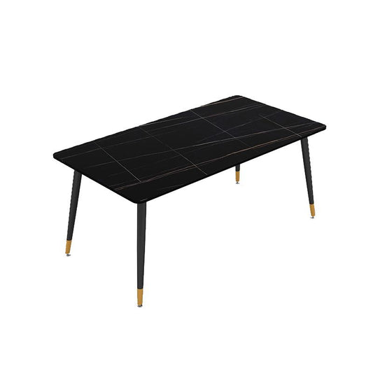 Glam gebogener Computer Schreibtisch Antike Finish Office Desk mit Metallbeinen